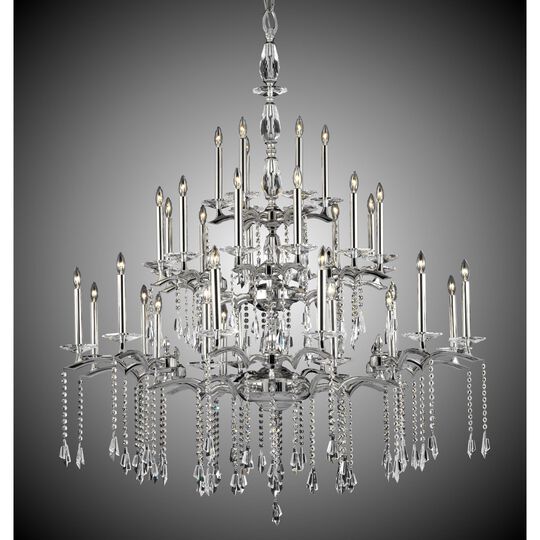 Kaya 36 Light Chandelier by American Brass and Crystal
