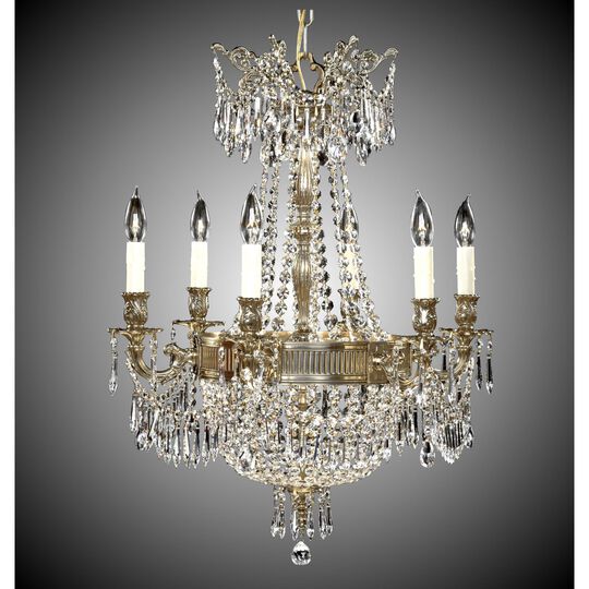 Valencia 23 Inch Chandelier by American Brass and Crystal