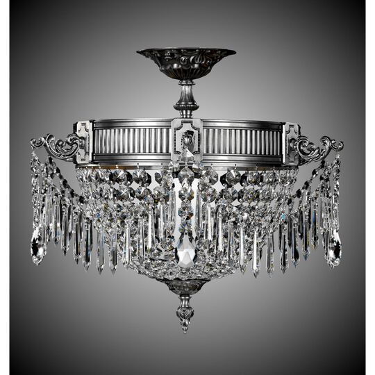 Valencia 19 Inch 6 Light Flush Mount by American Brass and Crystal