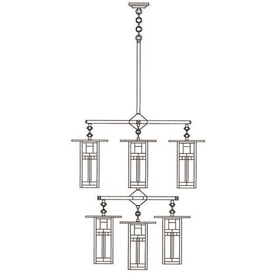 Franklin 59 Inch Chandelier by Arroyo Craftsman