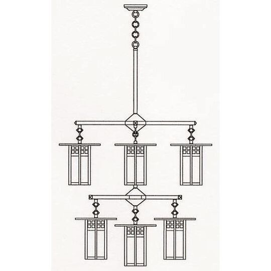 Glasgow Petite Chandelier by Arroyo Craftsman