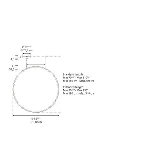 Ernesto Gismondi Discovery 55 Inch LED Large Pendant by Artemide