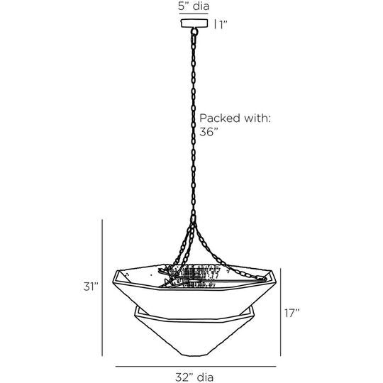 Anya 32 Inch Large Pendant by Arteriors Home