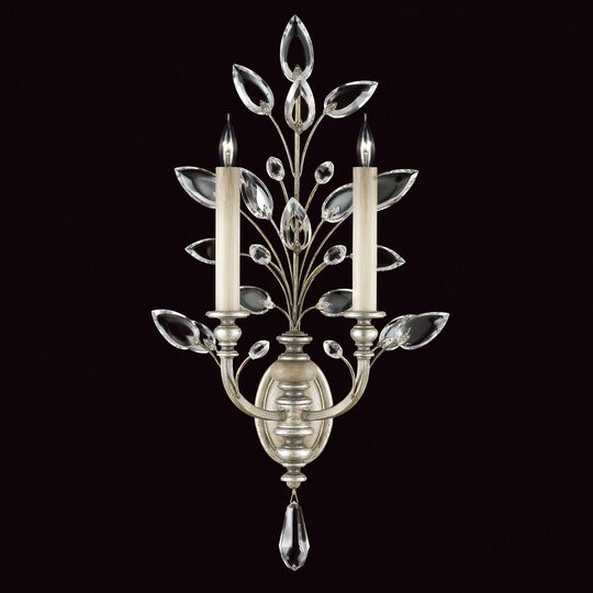 Crystal Laurel 20 Inch Wall Sconce by Fine Art Handcrafted Lighting
