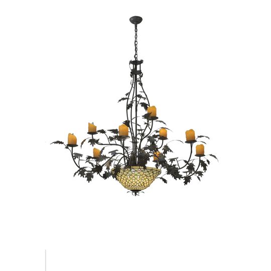 Diamond And Jewel Oak Leaf 63 Inch 9 Light Chandelier by Meyda Lighting