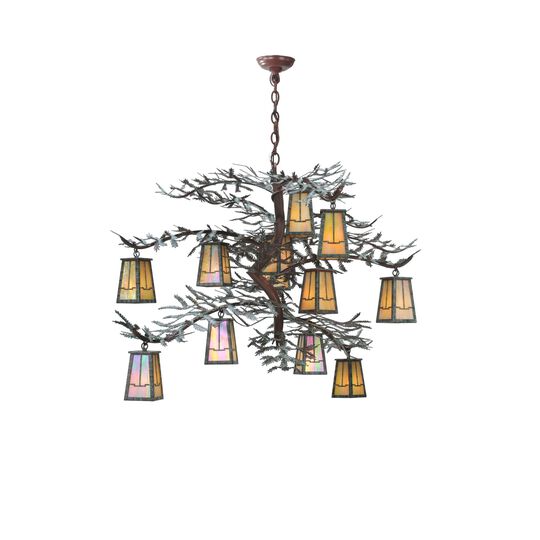 Pine Branch Valley View 52 Inch 12 Light Chandelier by Meyda Lighting