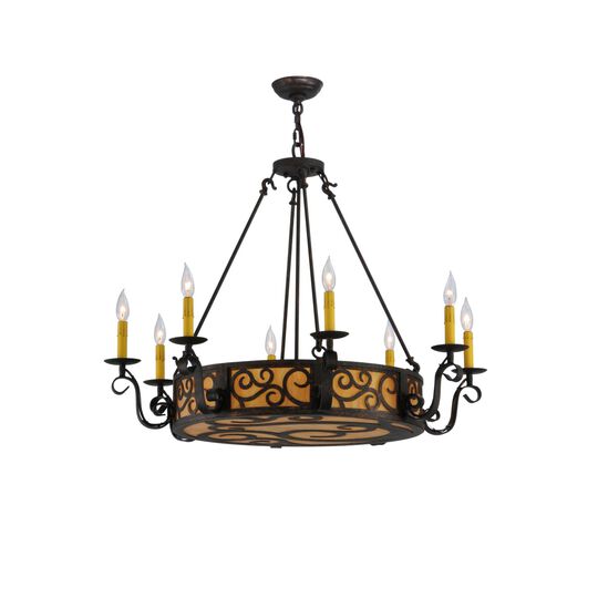 Delano 36 Inch 2 Light Chandelier by Meyda Lighting