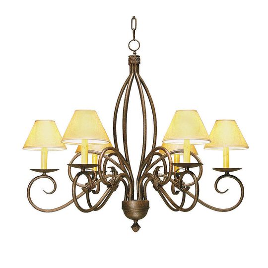 Squire 28 Inch 6 Light Chandelier by Meyda Lighting