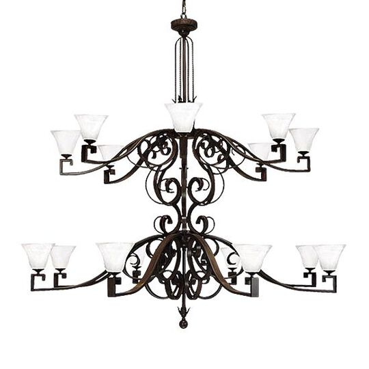 Noah 72 Inch 28 Light Chandelier by Meyda Lighting