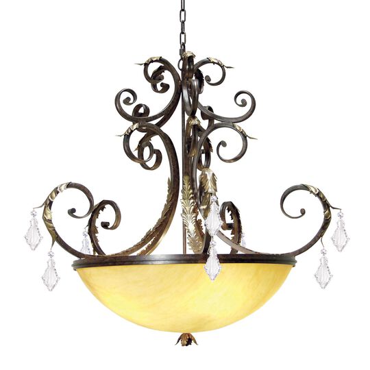 Serratina 43 Inch 4 Light Chandelier by Meyda Lighting