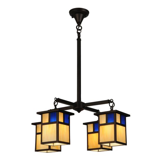 Hyde Park T Mission 25 Inch 4 Light Chandelier by Meyda Lighting