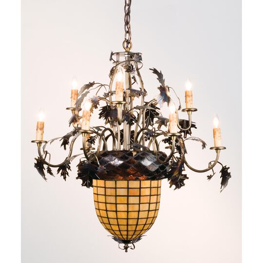 Greenbriar Oak 28 Inch Chandelier by Meyda Lighting