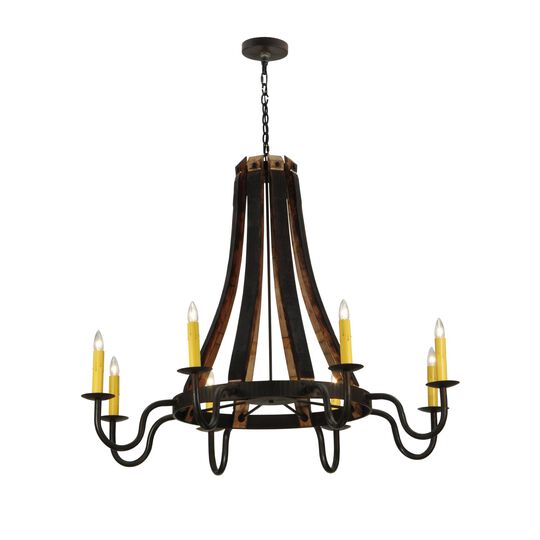 Barrel Stave 50 Inch 8 Light Chandelier by Meyda Lighting