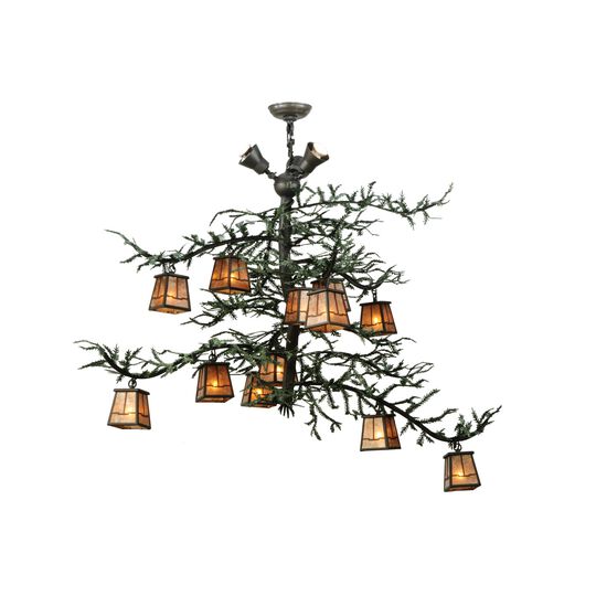 Pine Branch Valley View 48 Inch 12 Light Chandelier by Meyda Lighting