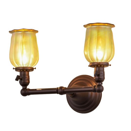 Revival Chelsea Favrile 15 Inch Wall Sconce by Meyda Lighting