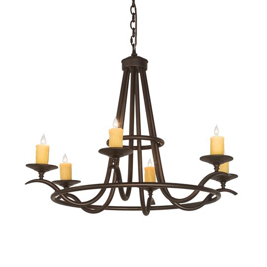 36 Inch 6 Light Chandelier by Meyda Lighting