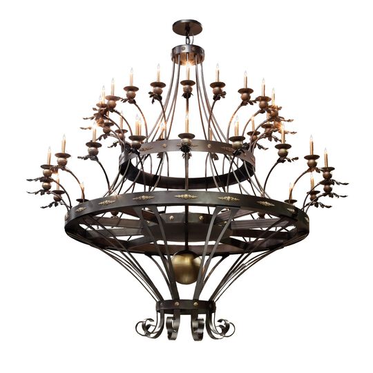 112 Inch 40 Light Semi Flush Mount by Meyda Lighting