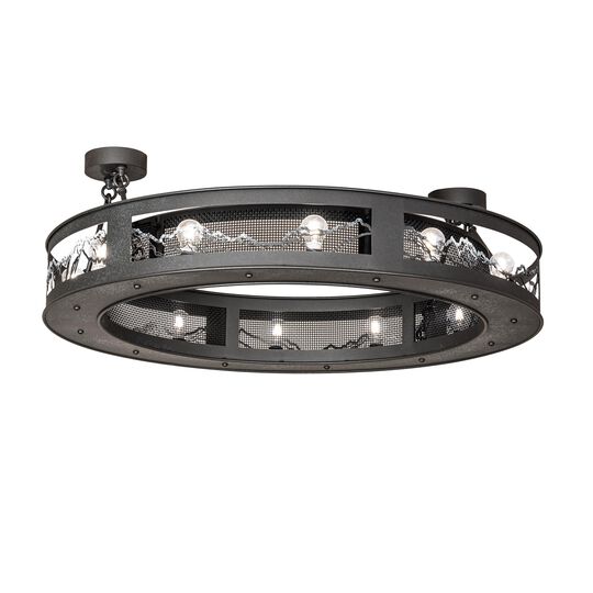 Mountain Range 48 Inch 8 Light LED Chandelier by Meyda Lighting