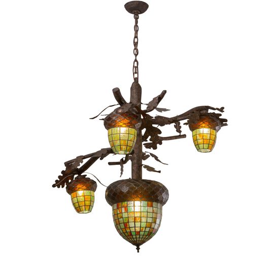 Acorn Branch 48 Inch 3 Light Chandelier by Meyda Lighting
