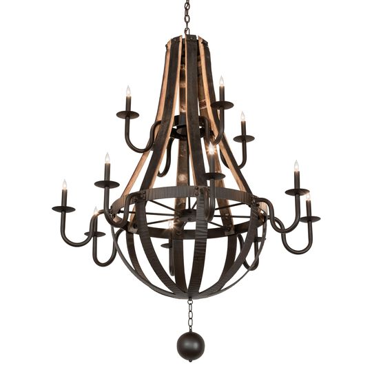 Barrel Stave 48 Inch 12 Light Chandelier by Meyda Lighting