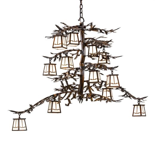 Pine Branch 48 Inch 12 Light Chandelier by Meyda Lighting
