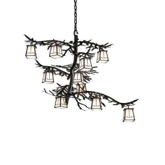 Pine Branch 39 Inch 10 Light Chandelier by Meyda Lighting