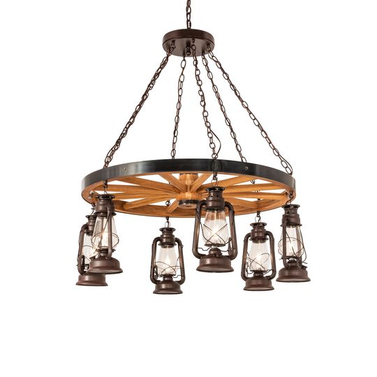 Miners Lantern 40 Inch 6 Light Chandelier by Meyda Lighting