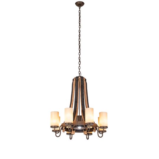 Barrel Stave 30 Inch 8 Light Chandelier by Meyda Lighting