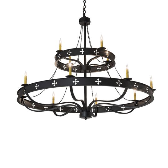 Byzantine 60 Inch 4 Light Chandelier by Meyda Lighting