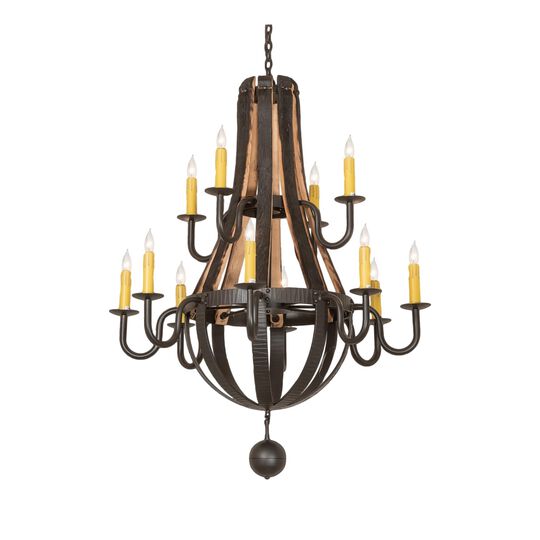 Barrel Stave 48 Inch 12 Light Chandelier by Meyda Lighting