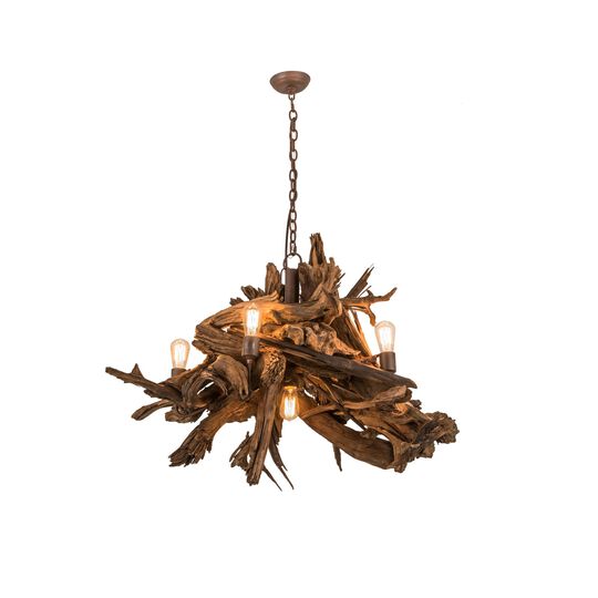 Driftwood 40 Inch 4 Light Chandelier by Meyda Lighting