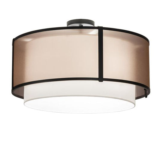 Cilindro 30 Inch 3 Light Semi Flush Mount by Meyda Lighting