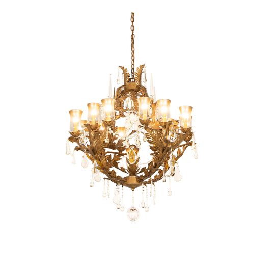French Baroque 34 Inch 13 Light Chandelier by Meyda Lighting