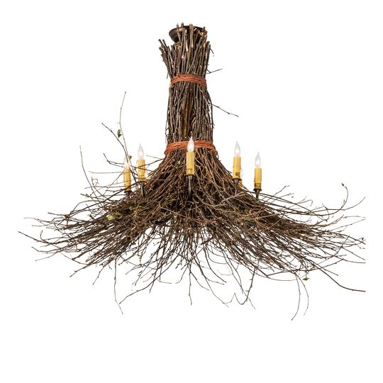 Twigs 36 Inch 8 Light Chandelier by Meyda Lighting
