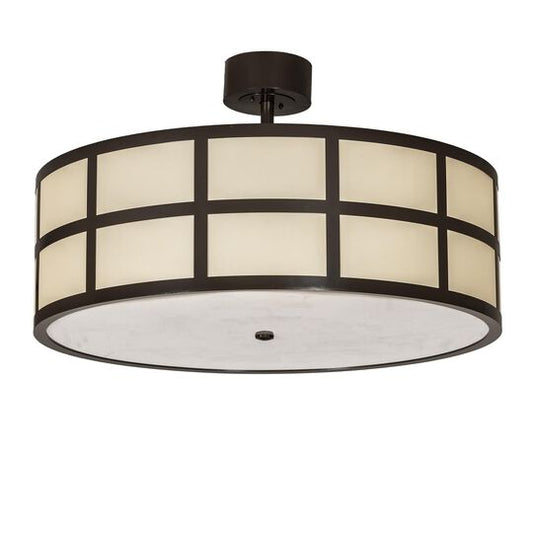 Cilindro 36 Inch 6 Light Semi Flush Mount by Meyda Lighting