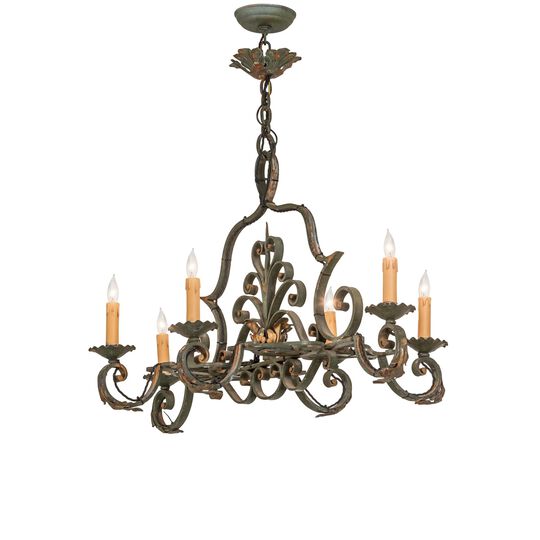 Rosalie 36 Inch 6 Light Chandelier by Meyda Lighting