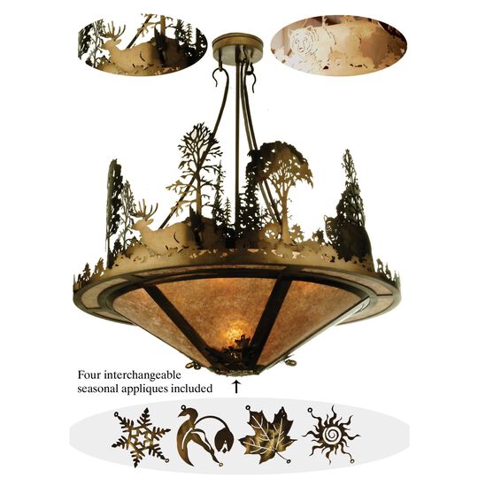 Wildlife On The Loose 42 Inch Large Pendant by Meyda Lighting
