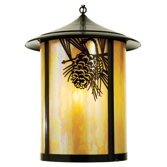 Fulton Winter Pine 24 Inch Cage Pendant by Meyda Lighting