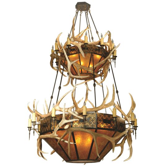 Antlers Elk 66 Inch 10 Light Chandelier by Meyda Lighting