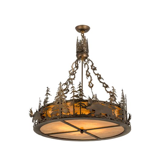 Moose At Dusk 34 Inch Large Pendant by Meyda Lighting