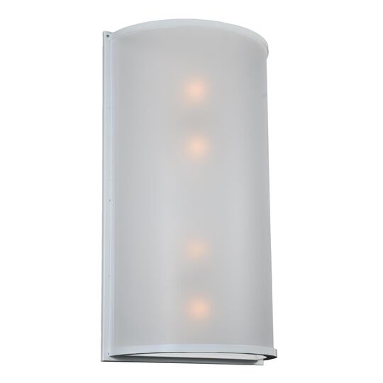 Half Cylinder Frosted White Large 4 Light Wall Sconce by Meyda Lighting