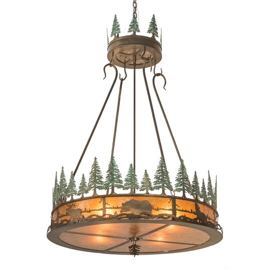 Wildlife At Pine Lake 36 Inch Large Pendant by Meyda Lighting