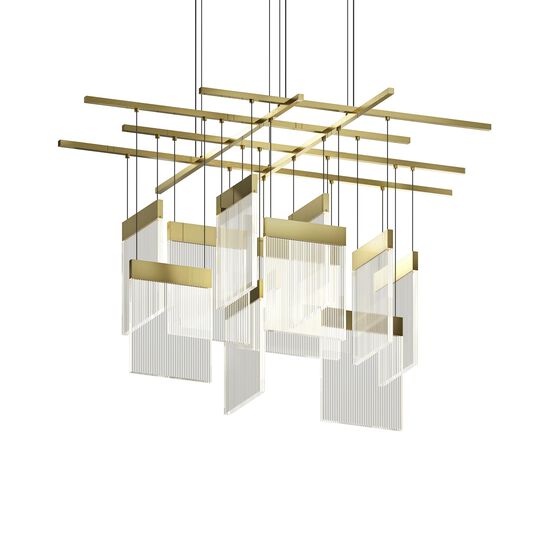 V Panels 47 Inch Multi Light Pendant by SONNEMAN