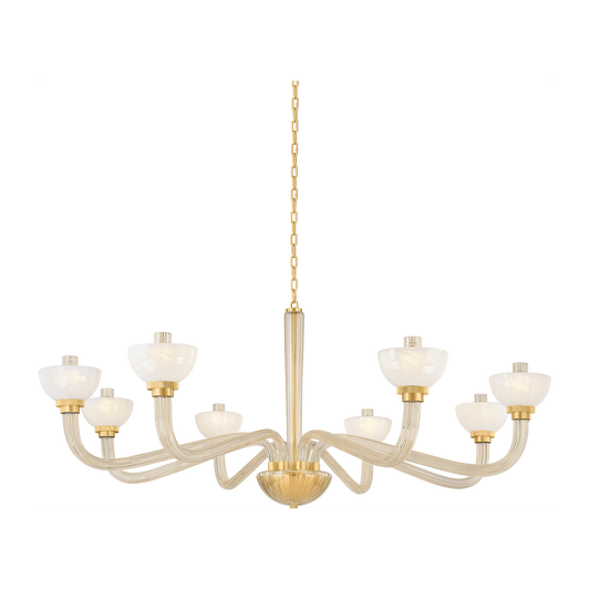Hudson Valley Lighting St. Lawrence 8 Light 61.75 inch Aged Brass Chandelier Ceiling Light