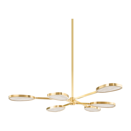 Corbett Patras 6 Light Vintage Brass Chandelier Ceiling Light