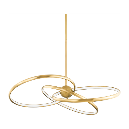 Corbett Alula 3 Light 42 inch Vintage Brass Chandelier Ceiling Light
