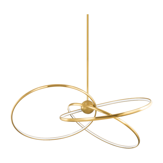 Corbett Alula 3 Light 60 inch Vintage Brass Chandelier Ceiling Light