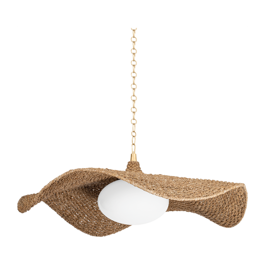Corbett Levene 1 Light Vintage Gold Leaf Chandelier Ceiling Light