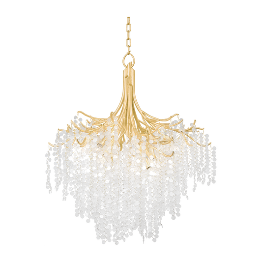 Corbett Genoa 9 Light Gold Leaf Chandelier Ceiling Light
