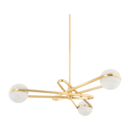 Corbett Kyomi 6 Light Vintage Brass Chandelier Ceiling Light